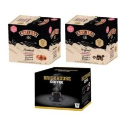 Irish Cream Single Serve Coffee Bundle With Brickhouse And Bailey's, 48 Single Serve Cups