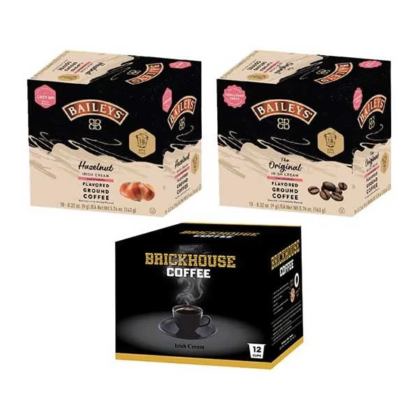 Irish Cream Single Serve Coffee Bundle With Brickhouse And Bailey's, 48 Single Serve Cups 1 Irish Cream Single Serve Coffee Bundle With Brickhouse And Bailey's, 48 Single Serve Cups