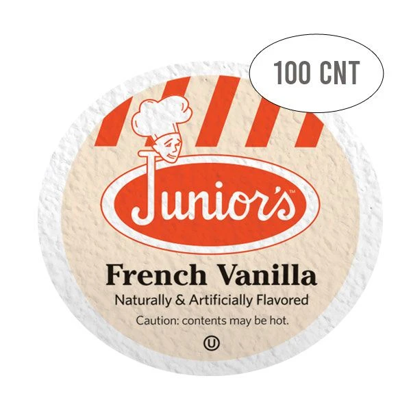 Junior's Most Fabulous French Vanilla, Medium Roast Single Single Serve 100 Ct 1 Junior's Most Fabulous French Vanilla, Medium Roast Single Single Serve 100 Ct