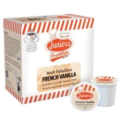 Juniors Most Fabulous French Vanilla, Medium Roast Single Single Serve 2/18 Count