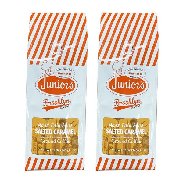 Junior's Most Fabulous Salted Caramel Ground Coffee, 2/12 Oz Bag 1 Junior's Most Fabulous Salted Caramel Ground Coffee, 2/12 Oz Bag