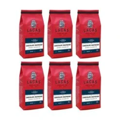 Lacas Coffee Company, Chocolate Raspberry, Medium Fine Ground Coffee, 6/12oz Bags