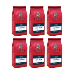 Lacas Coffee Company, Irish Cream, Medium Fine Ground Coffee, 6/12oz Bags