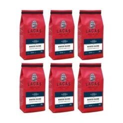 Lacas Coffee Company, Winter Blend, Medium Fine Ground Coffee, 6/12oz Bags