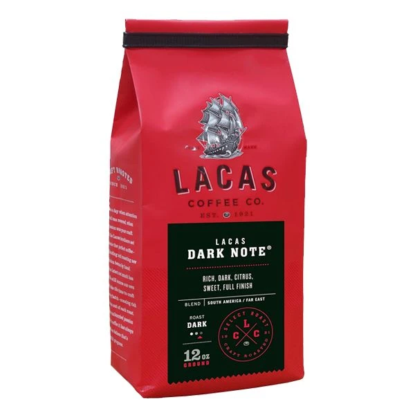 Lacas Coffee Company, Dark Note, Medium Fine Ground Coffee, 2/12oz Bags 2 Lacas Coffee Company, Dark Note, Medium Fine Ground Coffee, 2/12oz Bags - Image 2