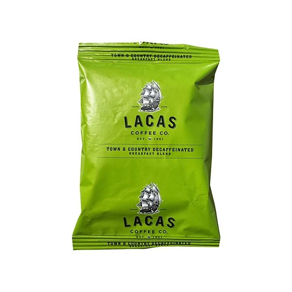 Lacas Coffee Co. Town And Country (Breakfast Blend) Decaf Ground Coffee, 96/2.5oz Brew Packs 3 Lacas Coffee Co. Town And Country (Breakfast Blend) Decaf Ground Coffee, 96/2.5oz Brew Packs - Image 3