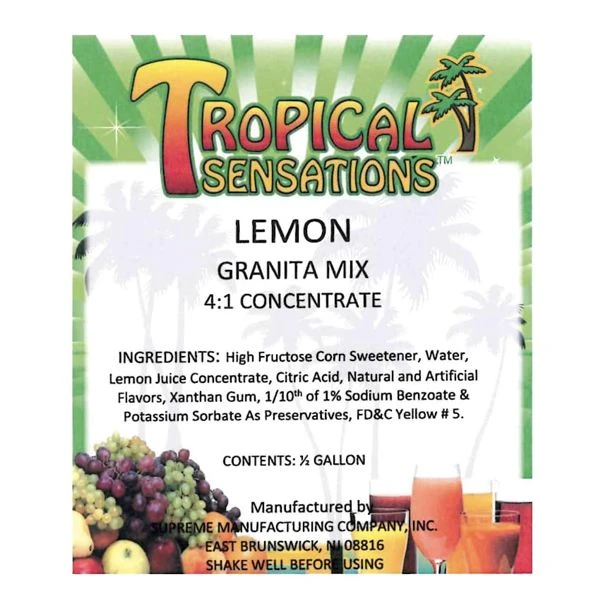 Tropical Sensations Lemon Granita Slushie Mix – 64 Oz Bottle – Non-Alcoholic Frozen Drink Mix For Slush Machines 4 Tropical Sensations Lemon Granita Slushie Mix – 64 Oz Bottle – Non-Alcoholic Frozen Drink Mix For Slush Machines - Image 4