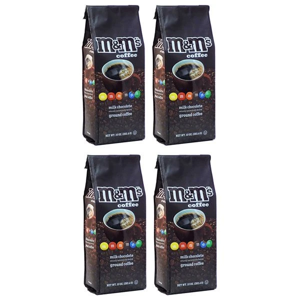 M&M's Milk Chocolate, Naturally And Artificially Flavored Ground Coffee, (4 Bags/10 Oz) 1 M&M's Milk Chocolate, Naturally And Artificially Flavored Ground Coffee, (4 Bags/10 Oz)