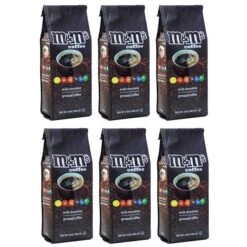 M&M's Milk Chocolate, Naturally And Artificially Flavored Ground Coffee, (6 Bags/10 Oz) 5 M&M's Milk Chocolate, Naturally And Artificially Flavored Ground Coffee, (6 Bags/10 Oz) -Koffee Express Sales m ms milk chocolate naturally and artificially flavored ground coffee 6 bags