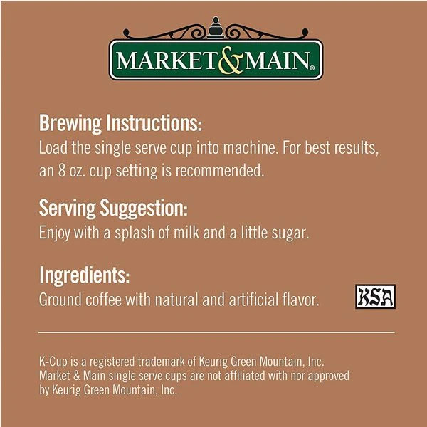 Market & Main Chocolate Peanut Butter Single Serve Coffee Cups, 6 Box (72 Cups) 7 Market & Main Chocolate Peanut Butter Single Serve Coffee Cups, 6 Box (72 Cups) - Image 7