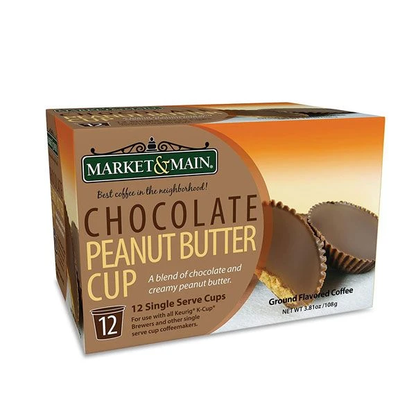 Market & Main Chocolate Peanut Butter Single Serve Coffee Cups, 6 Box (72 Cups) 2 Market & Main Chocolate Peanut Butter Single Serve Coffee Cups, 6 Box (72 Cups) - Image 2