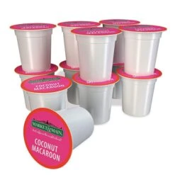 Market & Main Coconut Macaroon Single Serve Coffee Cups, 6 Boxes (72 Cups) -Koffee Express Sales market main onecup coconut macaroon compatible with keurig k cup brewers 12 count1 1