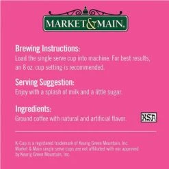 Market & Main Coconut Macaroon Single Serve Coffee Cups, 2 Boxes (24 Cups) -Koffee Express Sales market main onecup coconut macaroon compatible with keurig k cup brewers 12 count5 2