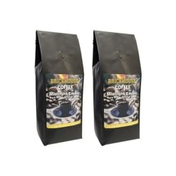 Brickhouse Coffee Midnight Ember Dark Roast, 100% Arabica Ground Coffee, Bold & Smoky Flavor, 2 X 12oz Bags