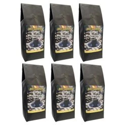 Brickhouse Coffee Midnight Ember Dark Roast, 100% Arabica Ground Coffee, Bold & Smoky Flavor, 6 X 12oz Bags