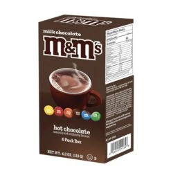 M&M Milk Chocolate Flavored Hot Cocoa Single Serve Sticks - 6 Count
