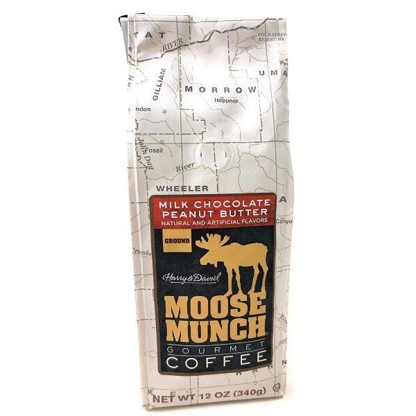 Harry & David Moose Munch Milk Chocolate Peanut Butter Ground Gourmet Coffee 2 Bags 2 Harry & David Moose Munch Milk Chocolate Peanut Butter Ground Gourmet Coffee 2 Bags - Image 2