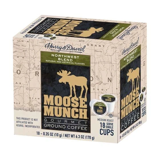 Moose Munch Northwest Blend Coffee Single Serve Coffee By Harry & David, 4/18 Count 2 Moose Munch Northwest Blend Coffee Single Serve Coffee By Harry & David, 4/18 Count - Image 2