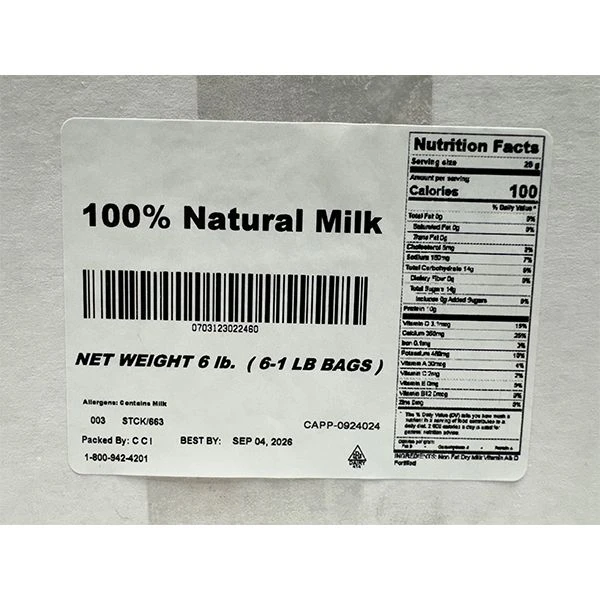 Brickhouse 100% Natural Milk, 6/1LB Bags 4 Brickhouse 100% Natural Milk, 6/1LB Bags - Image 4