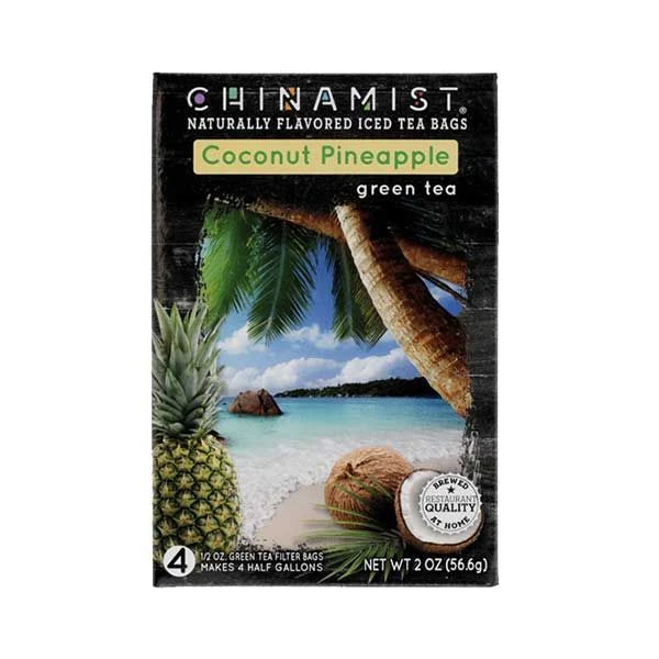 China Mist Naturally Flavored Coconut Pineapple Iced Tea Bags, 4-Count Box, 2-Pack (Each Bag Yields 1/2 Gallon) 2 China Mist Naturally Flavored Coconut Pineapple Iced Tea Bags, 4-Count Box, 2-Pack (Each Bag Yields 1/2 Gallon) - Image 2