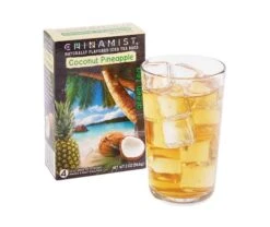 China Mist Naturally Flavored Coconut Pineapple Iced Tea Bags, 4-Count Box, 6-Pack (Each Bag Yields 1/2 Gallon) 6 China Mist Naturally Flavored Coconut Pineapple Iced Tea Bags, 4-Count Box, 6-Pack (Each Bag Yields 1/2 Gallon) -Koffee Express Sales naturallyflavored coconutpineapple icedtea main 1 1