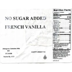 Brickhouse French Vanilla No Sugar Added Powdered Cappuccino Mix, 6 Bags (2lbs Each) – Rich, Creamy, And Sugar-Free -Koffee Express Sales no sugar added french vanilla nutrition 2
