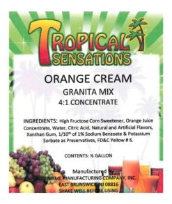 Orange Cream, Frozen Drink Mix Slush Machine Mix Case Of 6 -Koffee Express Sales orange cream frozen drink mix slush imag2 1