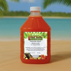 Tropical Sensations Passion Fruit Granita Slushie Mix – 6 Bottles, 64 Oz Each – Non-Alcoholic Frozen Drink Mix For Slush Machines – Bulk Case -Koffee Express Sales passion fruit content 1
