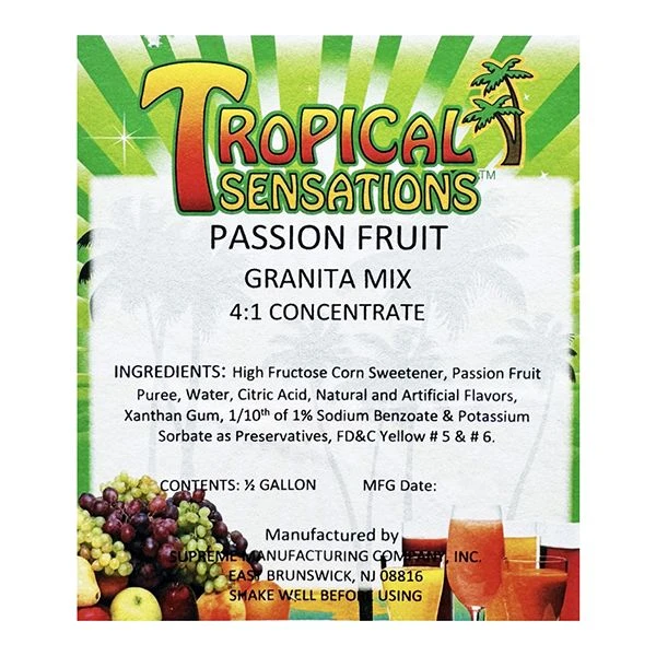 Tropical Sensations Passion Fruit Granita Slushie Mix – 64 Oz Bottle – Non-Alcoholic Frozen Drink Mix For Slush Machines 4 Tropical Sensations Passion Fruit Granita Slushie Mix – 64 Oz Bottle – Non-Alcoholic Frozen Drink Mix For Slush Machines - Image 4