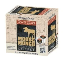 Moose Munch Milk Chocolate Peanut Butter Single Serve Cups, 4/18 Count 7 Moose Munch Milk Chocolate Peanut Butter Single Serve Cups, 4/18 Count -Koffee Express Sales peanutbutter2