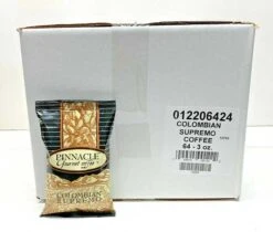 Pinnacle Ground Coffee, Colombian Supremo, 64/3oz Pre-Portioned Packets