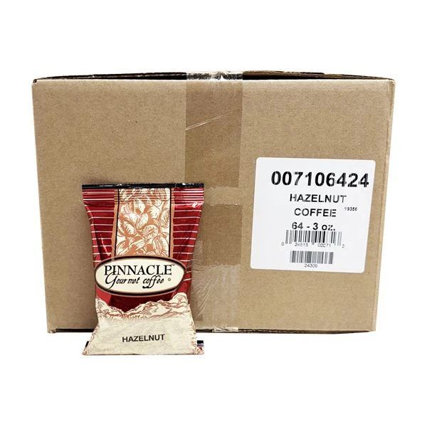 Pinnacle Ground Coffee, Hazelnut, 64/3oz Pre-Portioned Packets 1 Pinnacle Ground Coffee, Hazelnut, 64/3oz Pre-Portioned Packets