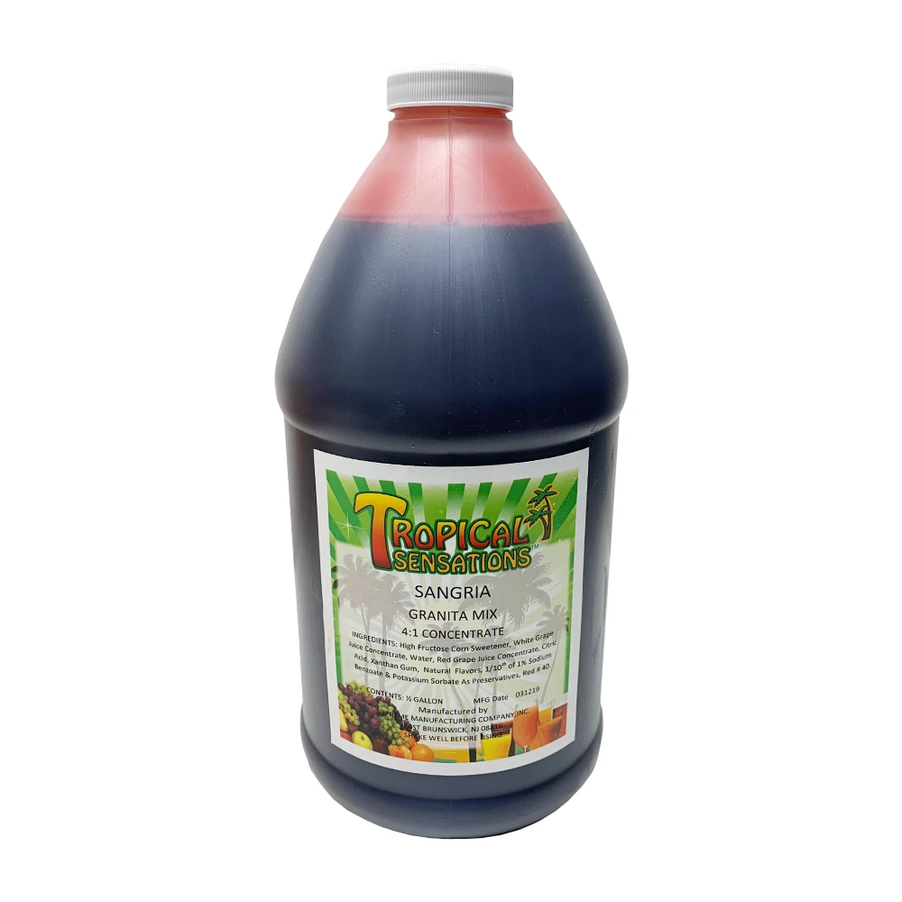Tropical Sensations - Red Sangria Frozen Granita Mix, 1 Bottle 64 Oz 1 Tropical Sensations - Red Sangria Frozen Granita Mix, 1 Bottle 64 Oz