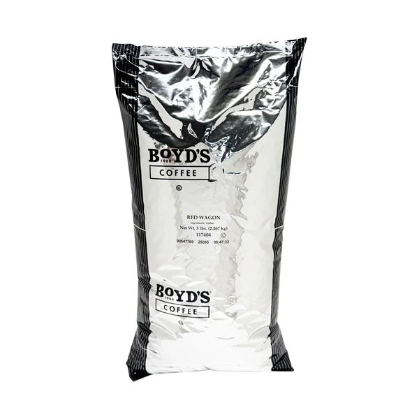Boyd's Red Wagon Whole Bean Coffee – 5lb Dark Roast Bag 1 Boyd's Red Wagon Whole Bean Coffee – 5lb Dark Roast Bag
