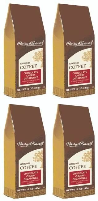 Harry & David Gourmet Ground Coffee, Chocolate Cherry Decadence, 4/12 Oz Bags 1 Harry & David Gourmet Ground Coffee, Chocolate Cherry Decadence, 4/12 Oz Bags