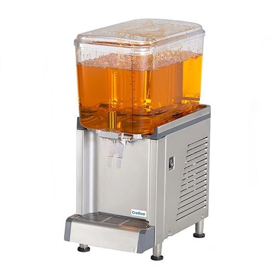 Crathco CS-1D-16 Simplicity Bubbler Series Single 4.75 Gallon Bowl Premix Cold Beverage Dispenser With Agitation Function 1 Crathco CS-1D-16 Simplicity Bubbler Series Single 4.75 Gallon Bowl Premix Cold Beverage Dispenser With Agitation Function