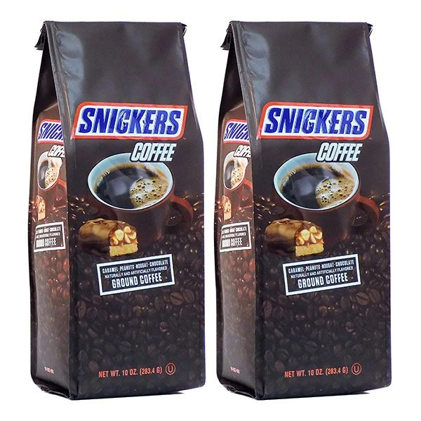 Snickers Caramel, Peanuts, Nougat And Chocolate, Naturally And Artificially Flavored Ground Coffee, 2/10 Oz Bags 2 Snickers Caramel, Peanuts, Nougat And Chocolate, Naturally And Artificially Flavored Ground Coffee, 2/10 Oz Bags - Image 2