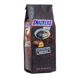 Snickers Caramel, Peanuts, Nougat And Chocolate, Naturally And Artificially Flavored Ground Coffee, 10 Oz Bag