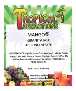 Tropical Sensations - Mango Granita Mix, 6 Bottles 64 Oz Each -Koffee Express Sales tropical sensations mango granita slushie mix img3 1