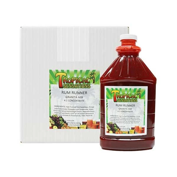 Frozen Drink Tropical Sensations Rum Runner Grantia Mix 6 Bottles, Non-Alcoholic 1 Frozen Drink Tropical Sensations Rum Runner Grantia Mix 6 Bottles, Non-Alcoholic
