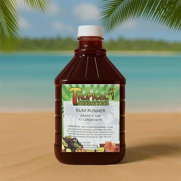 Frozen Drink Tropical Sensations Rum Runner Grantia Mix 6 Bottles, Non-Alcoholic 2 Frozen Drink Tropical Sensations Rum Runner Grantia Mix 6 Bottles, Non-Alcoholic - Image 2