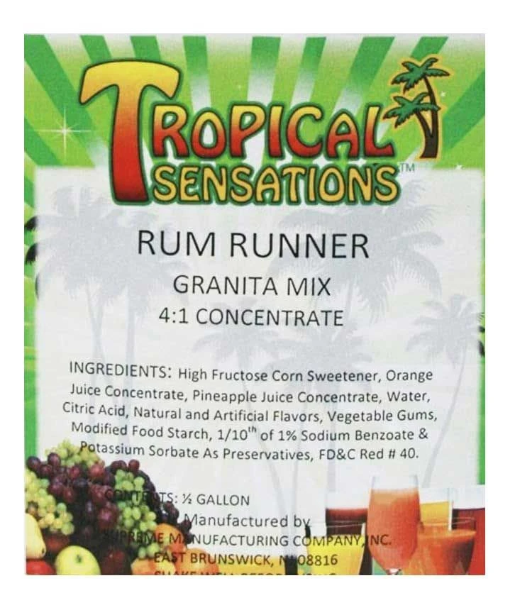 Frozen Drink Tropical Sensations Rum Runner Grantia Mix 6 Bottles, Non-Alcoholic 4 Frozen Drink Tropical Sensations Rum Runner Grantia Mix 6 Bottles, Non-Alcoholic - Image 4