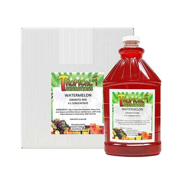 Tropical Sensations - Watermelon Granita Mix, 6 Bottles 64 Oz Each 1 Tropical Sensations - Watermelon Granita Mix, 6 Bottles 64 Oz Each