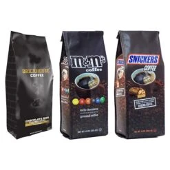 Ultimate Chocolate Ground Coffee Collection: Brickhouse, M&M's & Snickers - 32 Oz