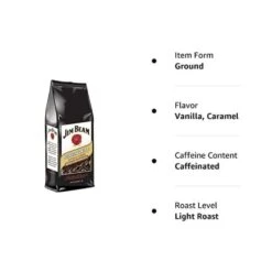 Jim Beam Bourbon Vanilla Bourbon Flavored Ground Coffee, 3 Bags (12 Oz Ea.) -Koffee Express Sales vanilla 2
