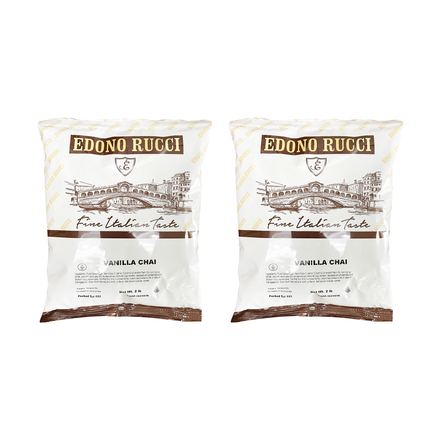 Edono Rucci Vanilla Chai Tea Latte 2 Bags (2 Lbs Each) 1 Edono Rucci Vanilla Chai Tea Latte 2 Bags (2 Lbs Each)