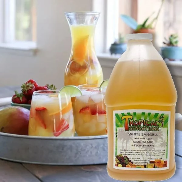 Tropical Sensations White Sangria Frozen Drink Mix, 64 Oz Bottle - Made With Pure Cane Sugar 2 Tropical Sensations White Sangria Frozen Drink Mix, 64 Oz Bottle - Made With Pure Cane Sugar - Image 2